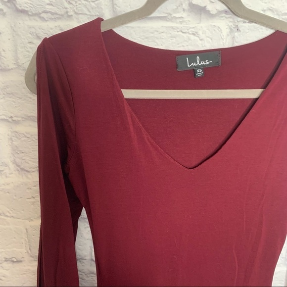 Lulus Red Long Sleeve Bodycon Mini Dress - Picture 6 of 14